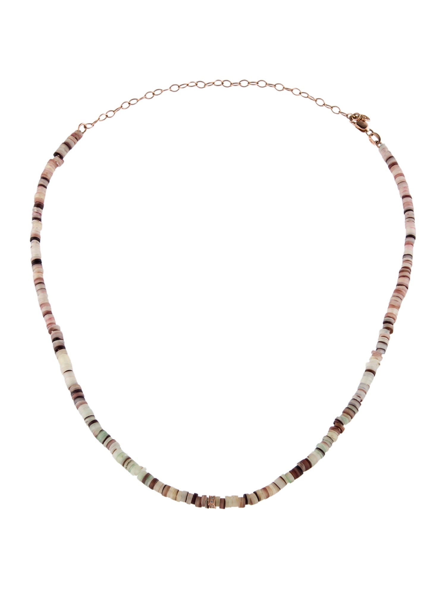 Sydney Evan 14K Diamond Heishi Bead Choker Necklace