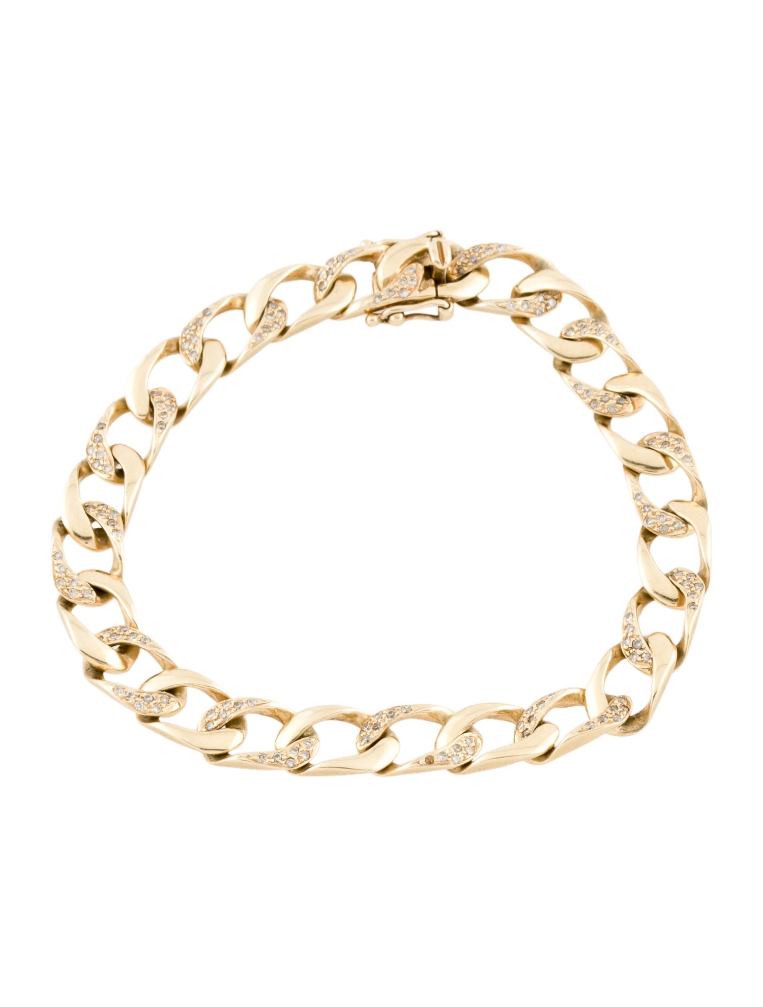 Sydney Evan 14K Diamond Flat Link Bracelet