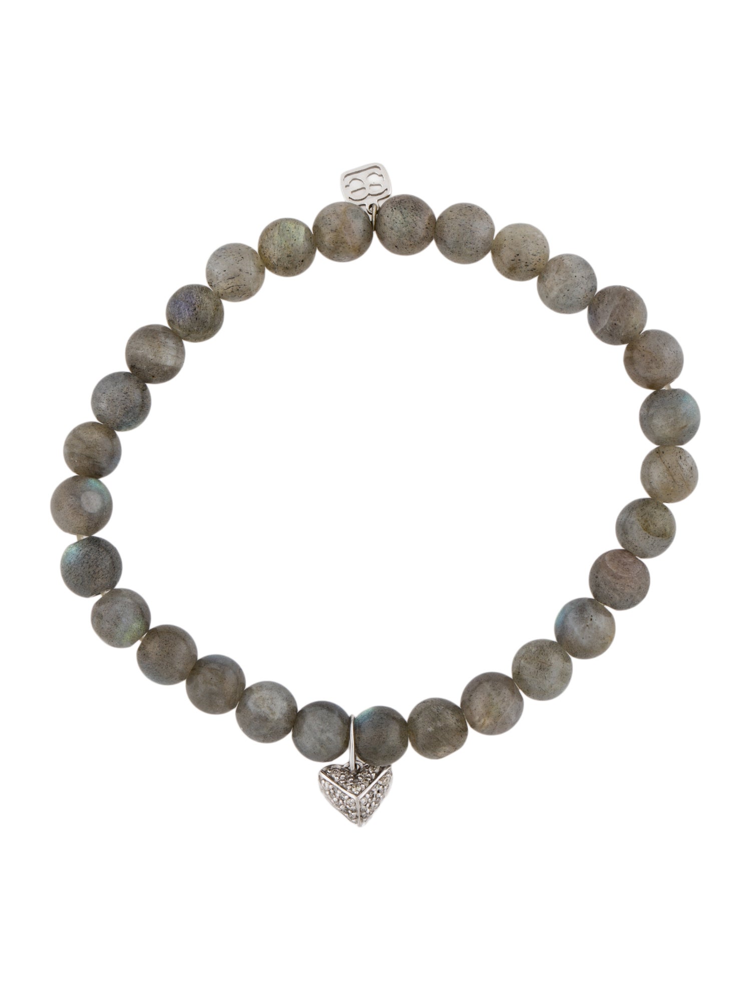 Sydney Evan 14K Labradorite & Diamond Bead Bracelet