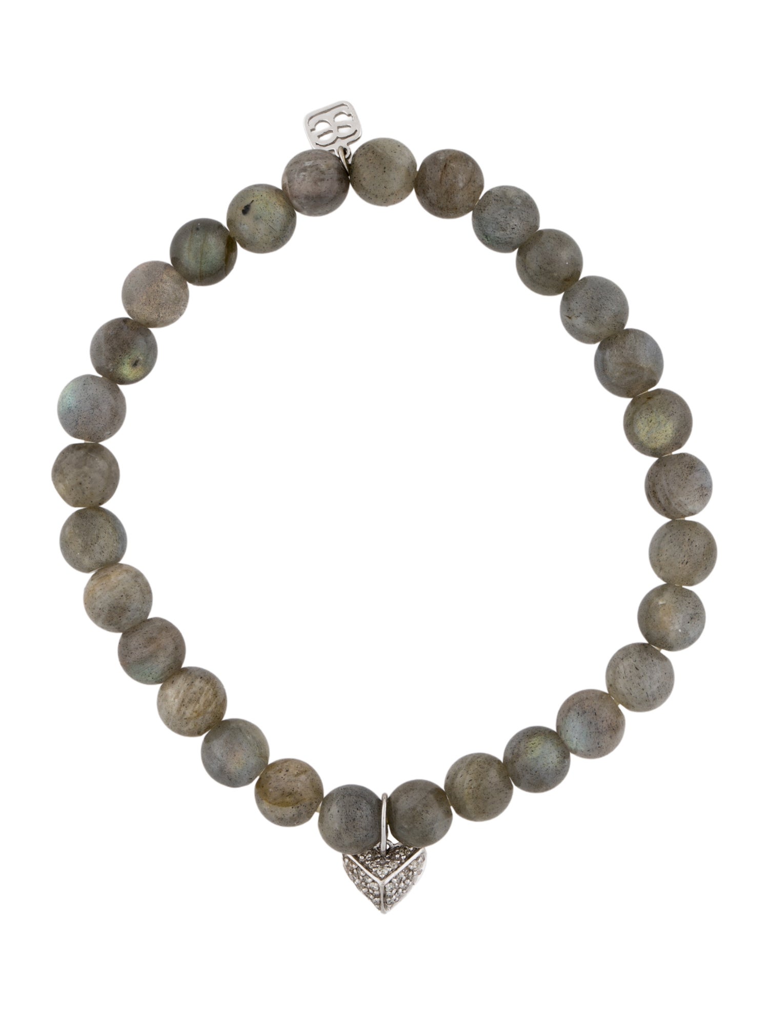 Sydney Evan 14K Labradorite & Diamond Bead Bracelet
