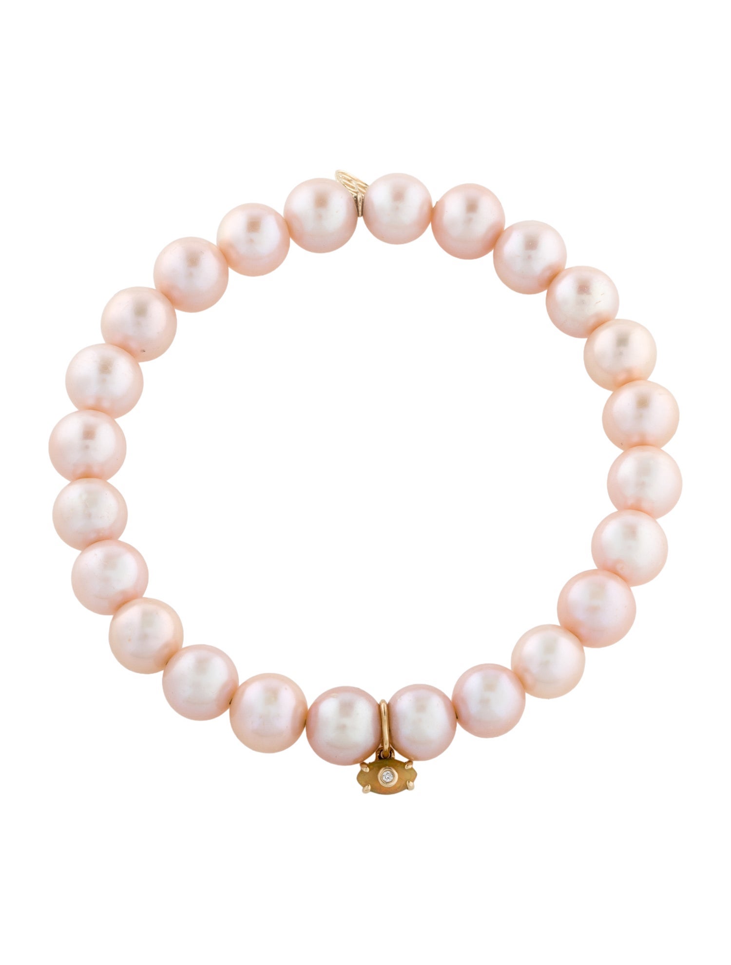 Sydney Evan 14K Pearl, Opal & Diamond Evil Eye Charm Bead Bracelet