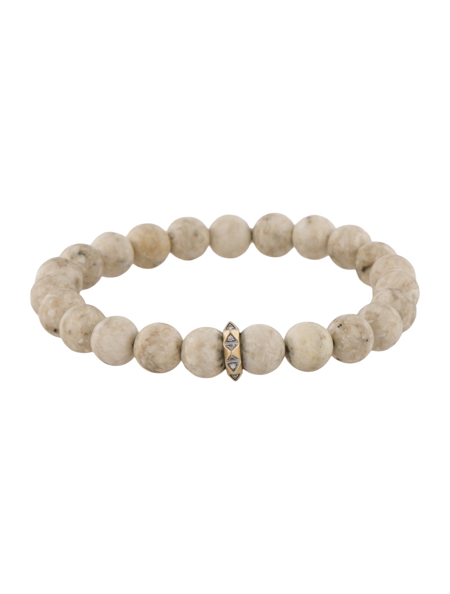 Sydney Evan Stone & Diamond Spike Spacer Beaded Bracelet