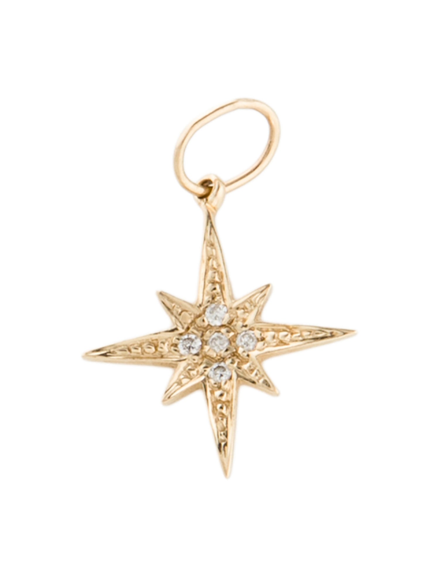 Sydney Evan 14K Diamond Small Starburst Charm