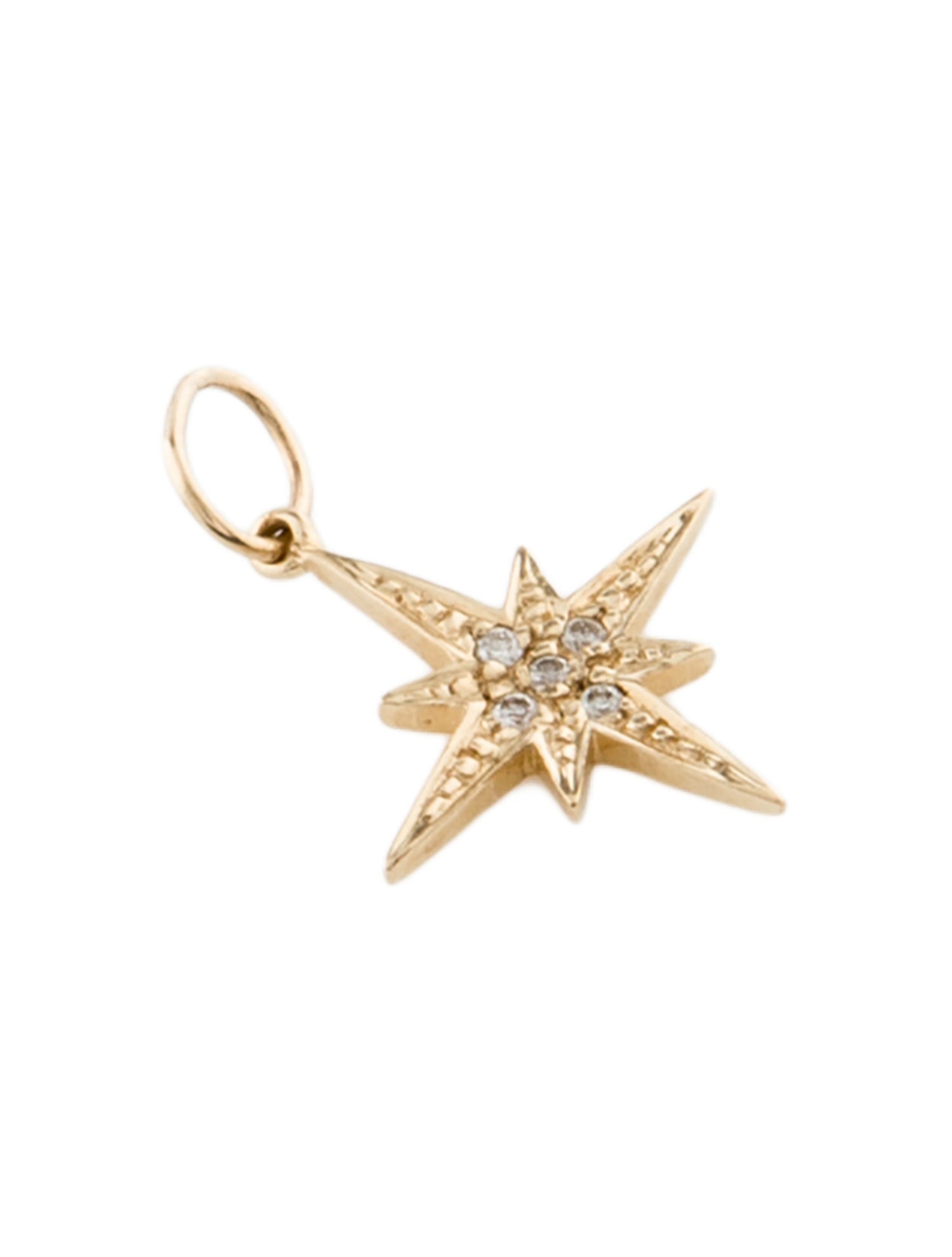 Sydney Evan 14K Diamond Small Starburst Charm