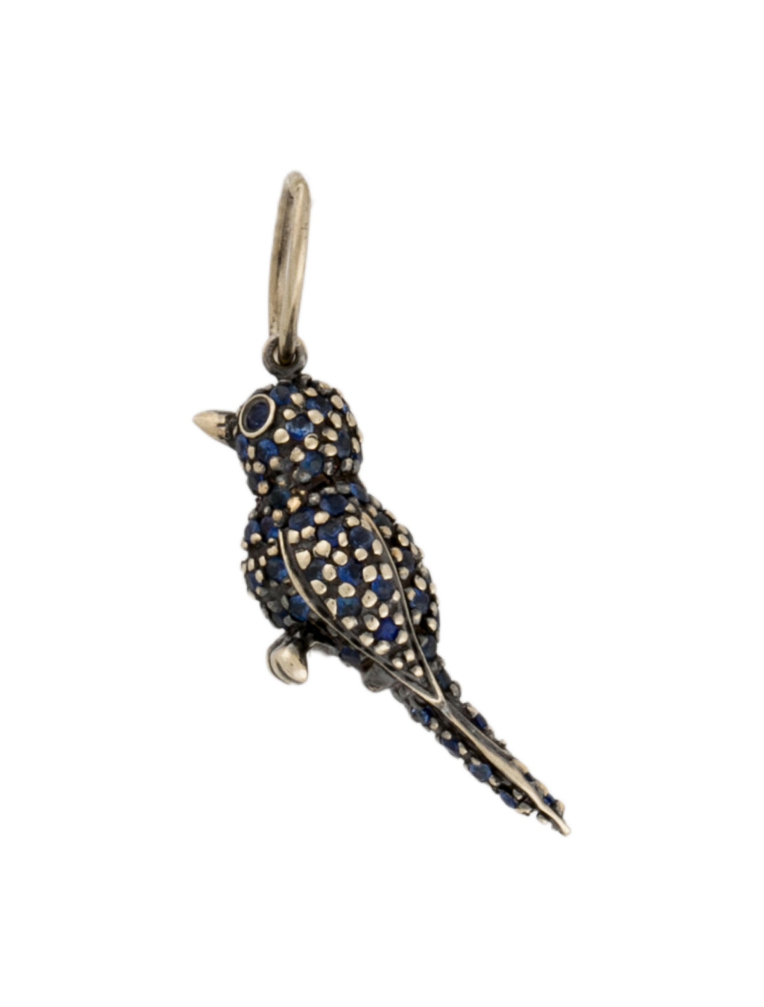 Sydney Evan 14K Sapphire Bird Charm