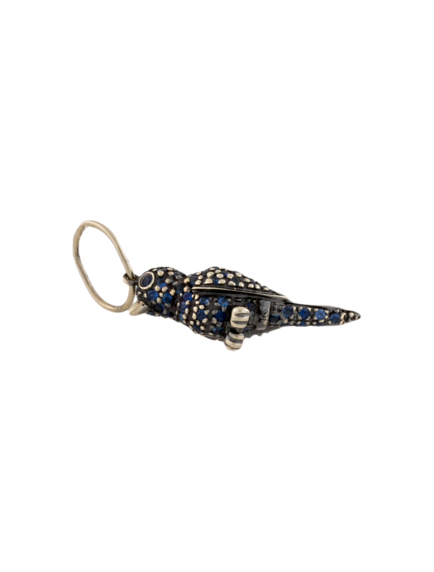 Sydney Evan 14K Sapphire Bird Charm