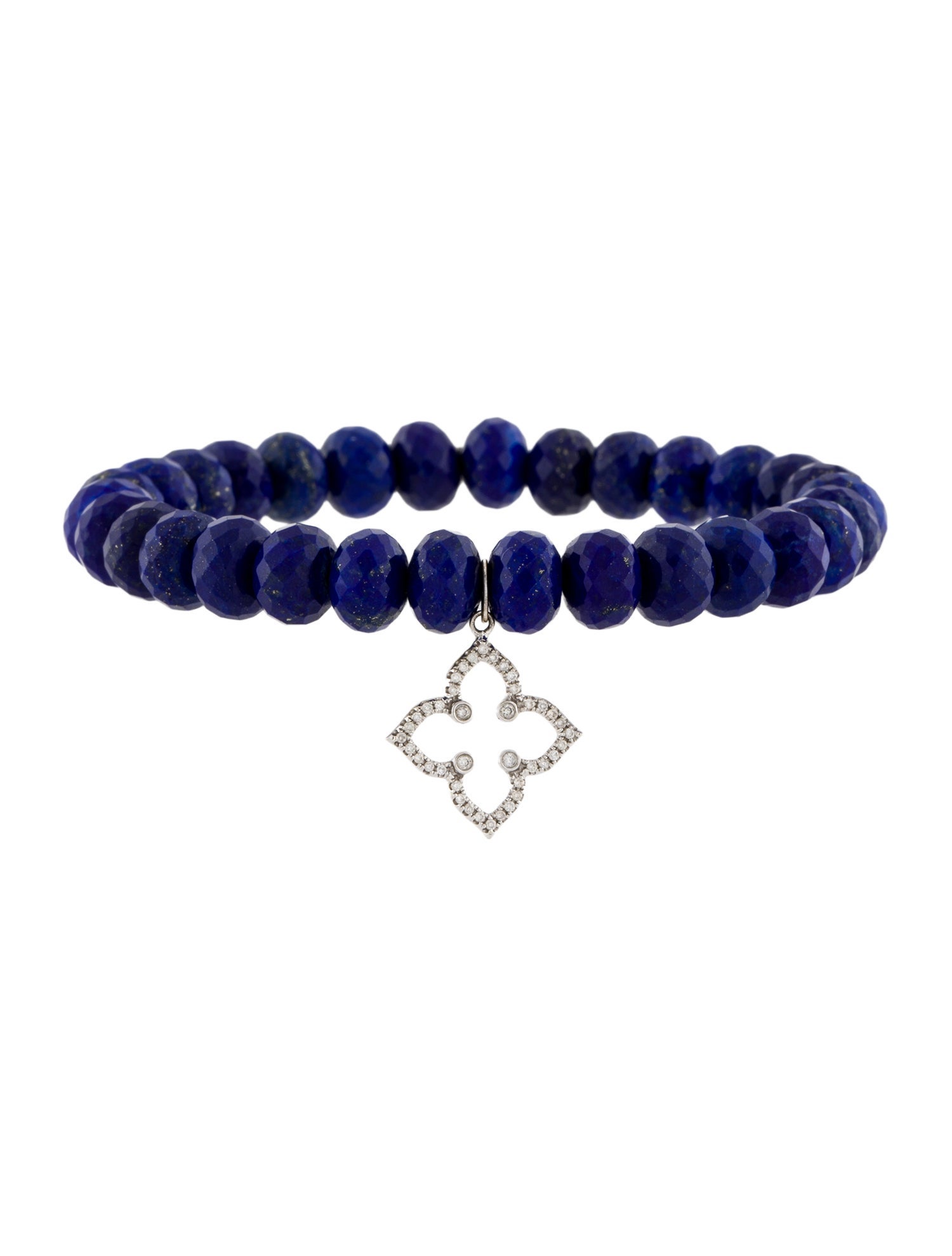 Sydney Evan 14K Diamond & Lapis Lazuli Bead Bracelet