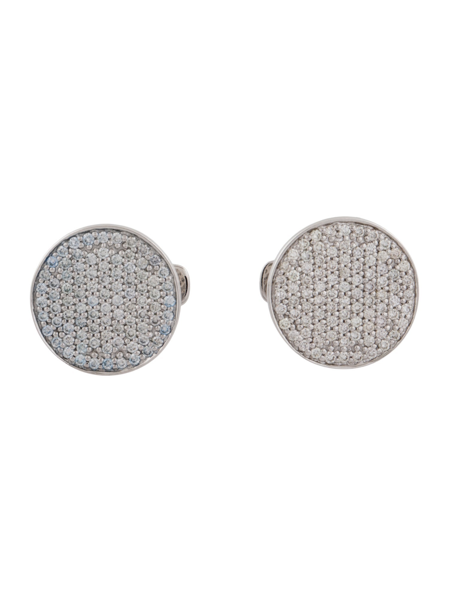 Sydney Evan 14K 1.40ctw Diamond Disc Cufflinks
