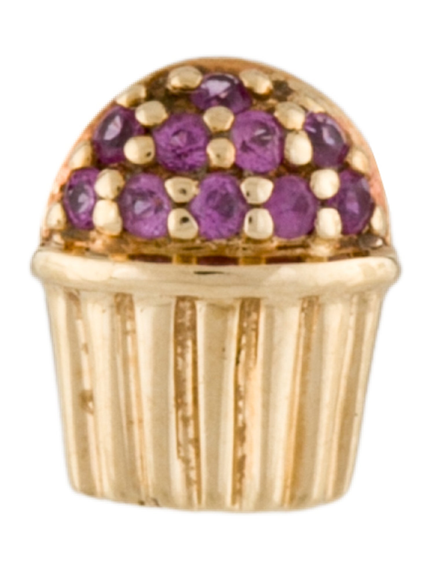 Sydney Evan 14K Ruby Cupcake Single Stud Earring