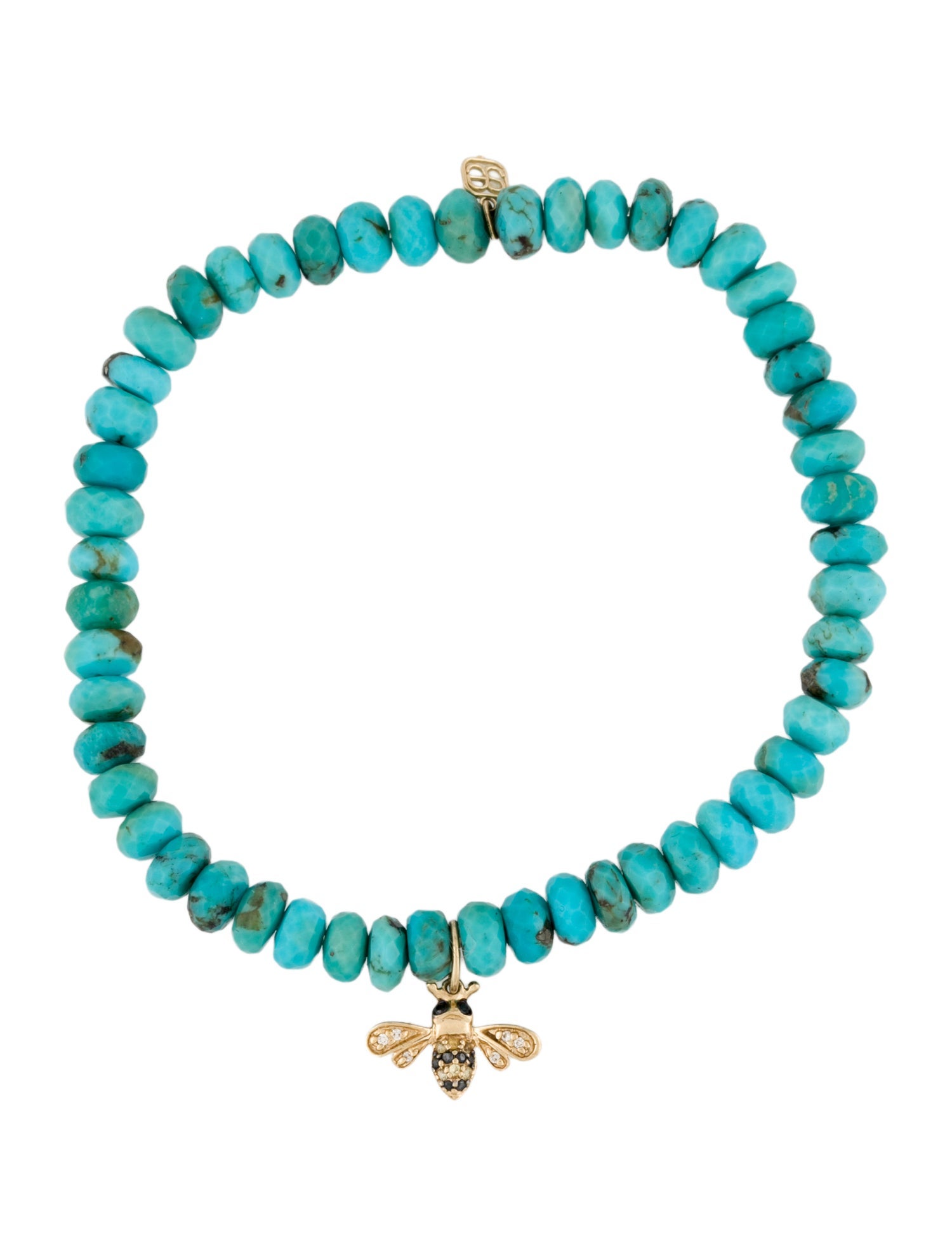 Sydney Evan 14K Turquoise, Sapphire & Diamond Bead Bracelet