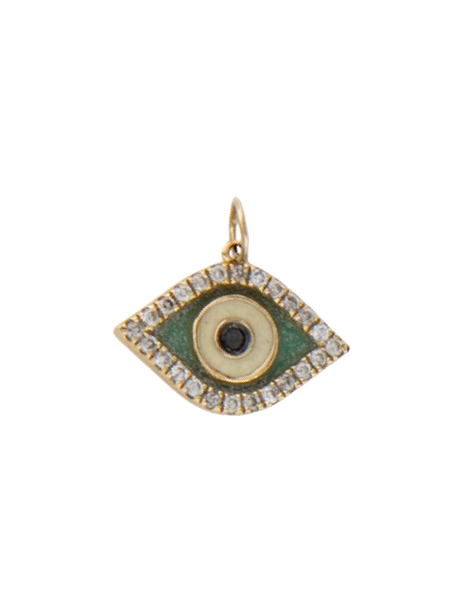 Sydney Evan 14K Diamond & Enamel Eye Charm