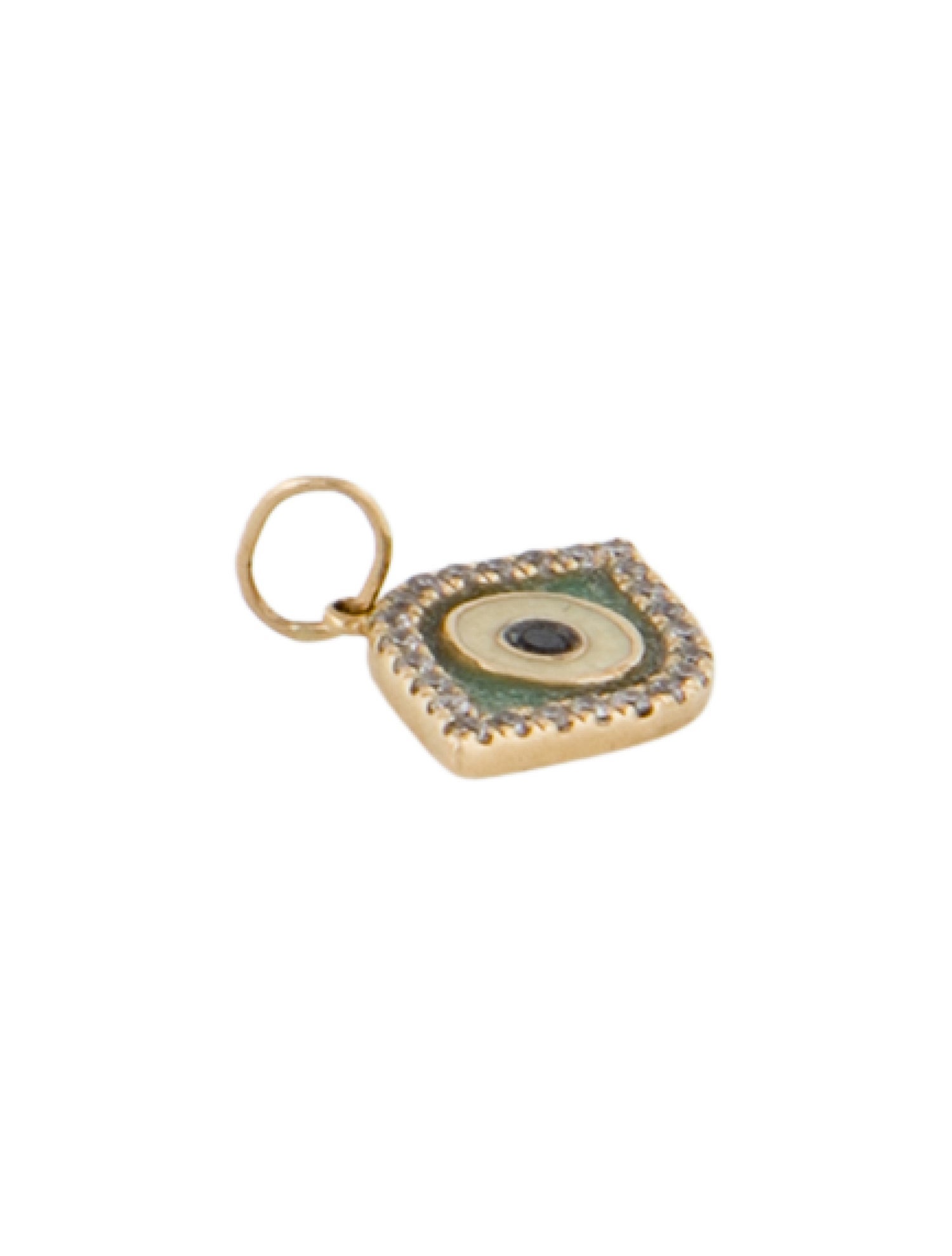 Sydney Evan 14K Diamond & Enamel Eye Charm