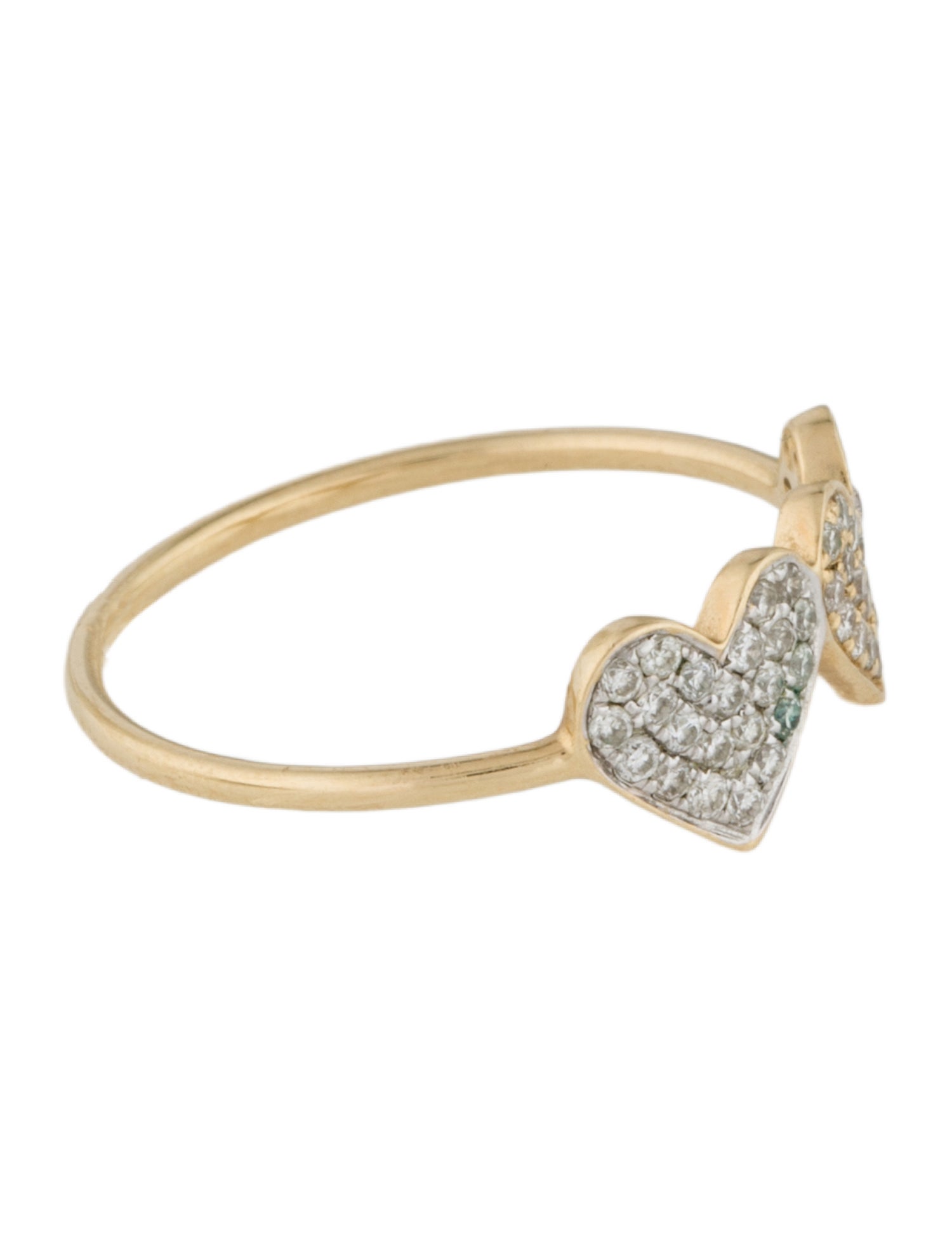 Sydney Evan 14K Diamond Double Heart Ring
