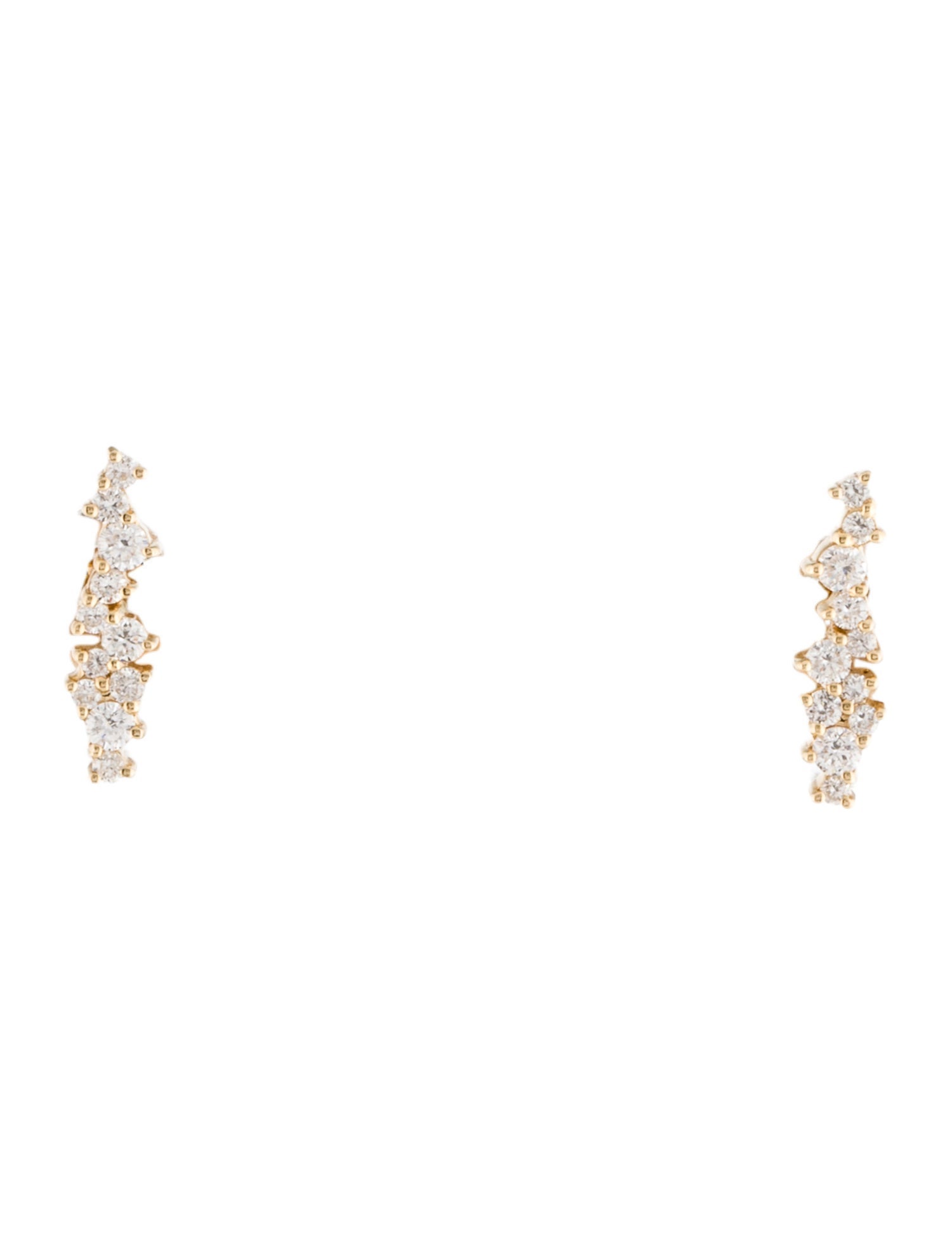 Sydney Evan 14K Diamond Cocktail Bar Stud Earrings
