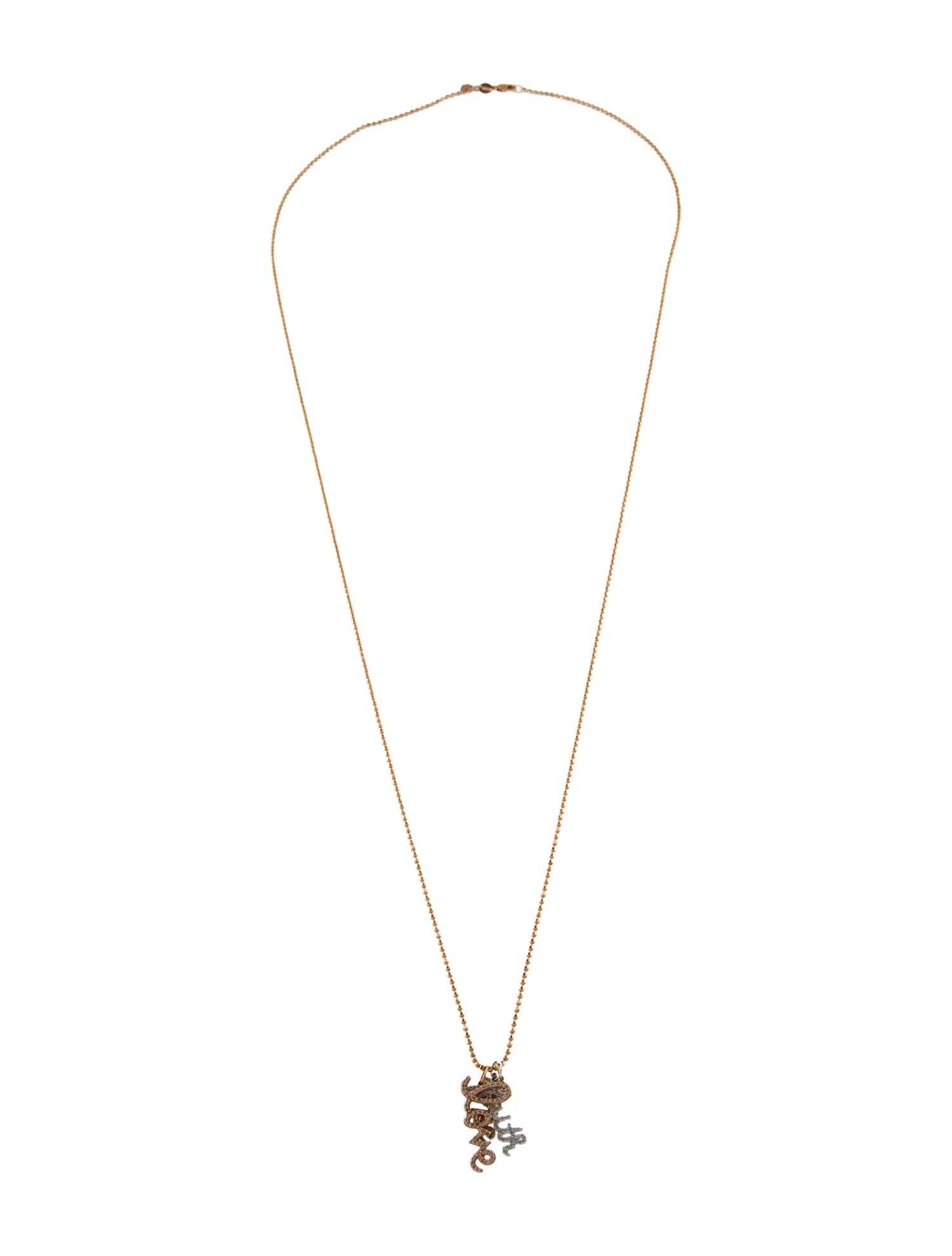 Sydney Evan 14K Diamond Love, Faith, & Hope Pendant Necklace