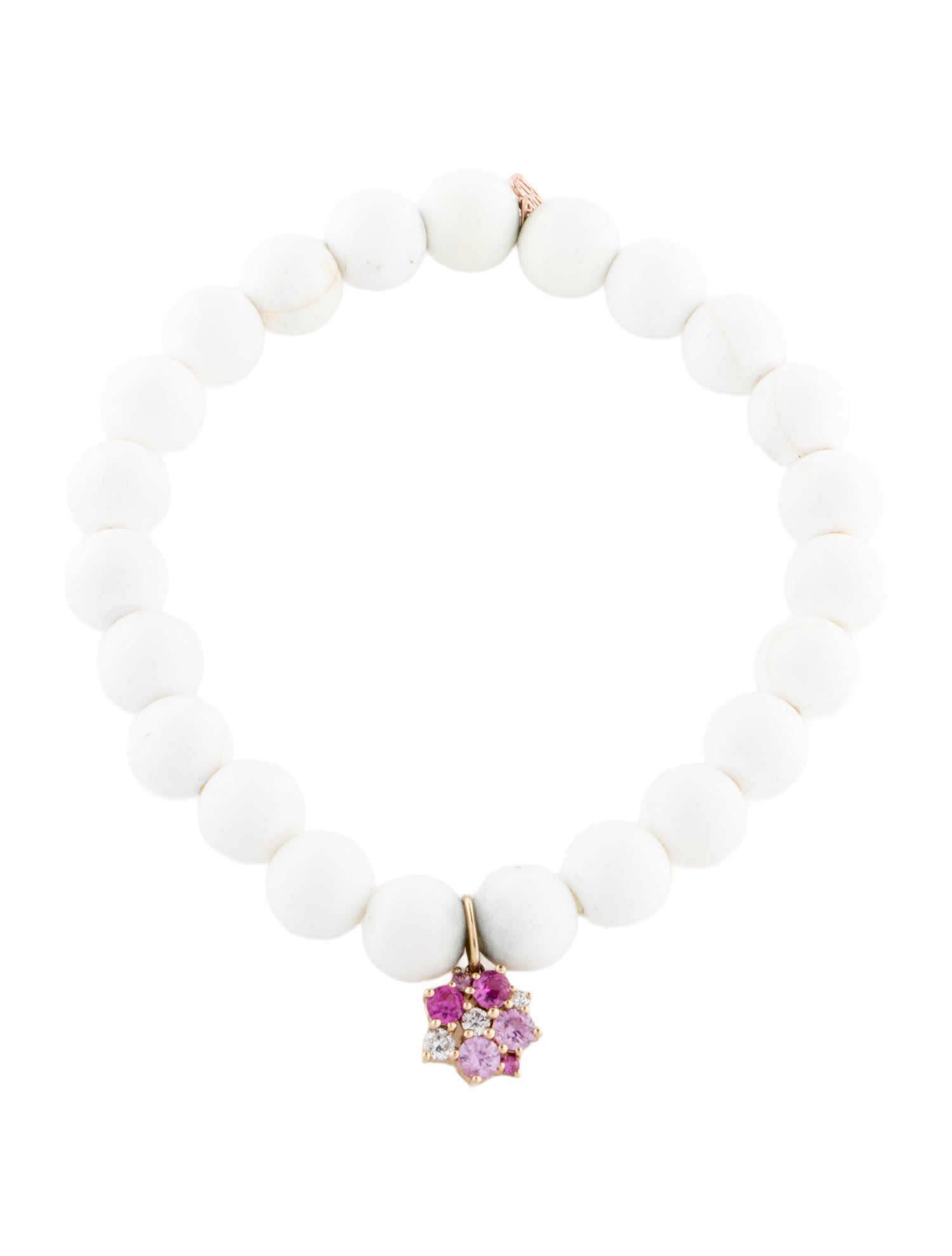 Sydney Evan 14K Calcite, Sapphire & Diamond Bead Strand Bracelet