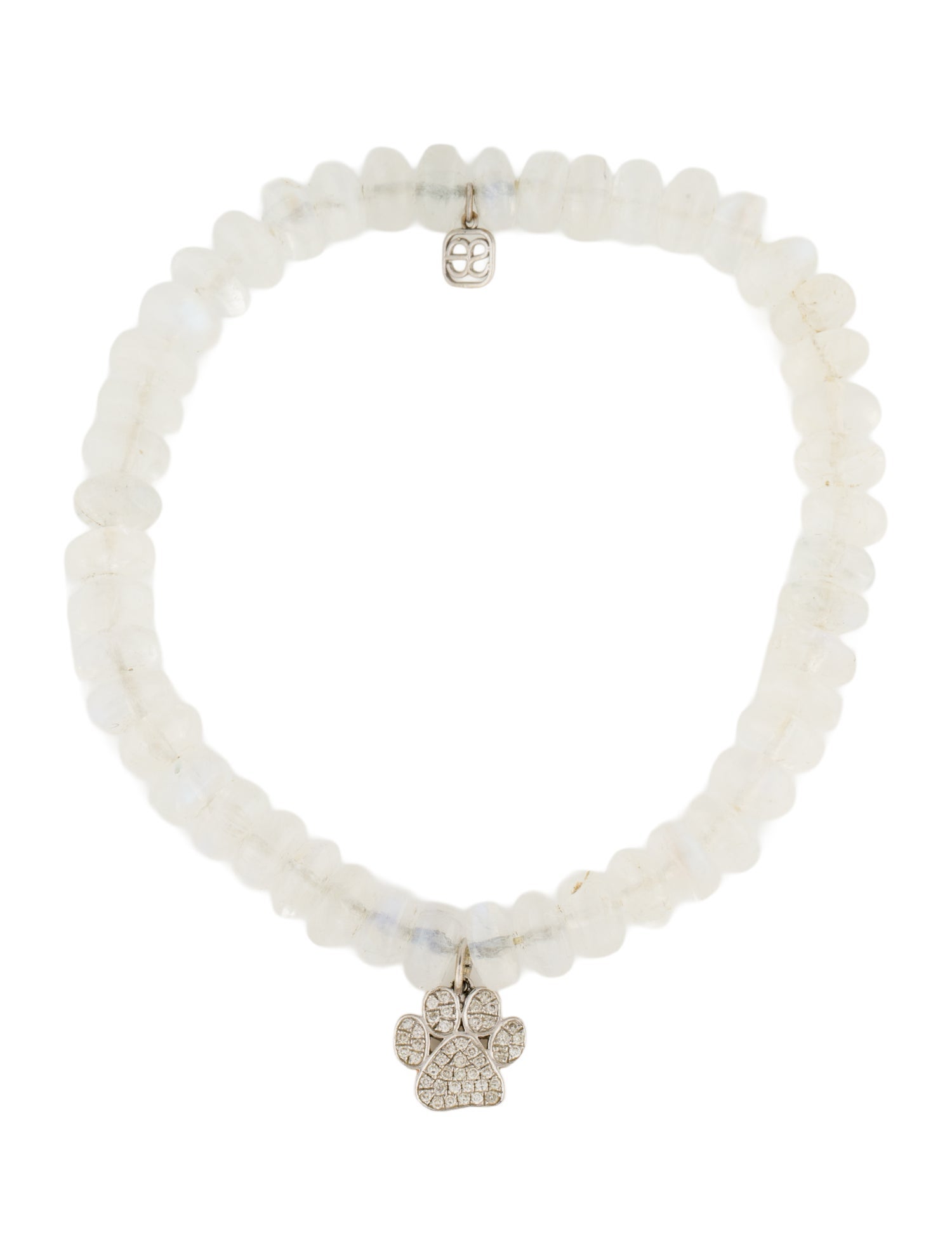 Sydney Evan 14K Moonstone & Diamond Bead Bracelet