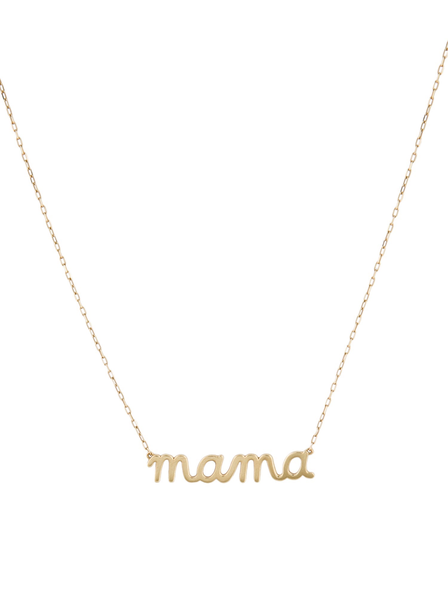 Sydney Evan 14K Mama Script Pendant Necklace
