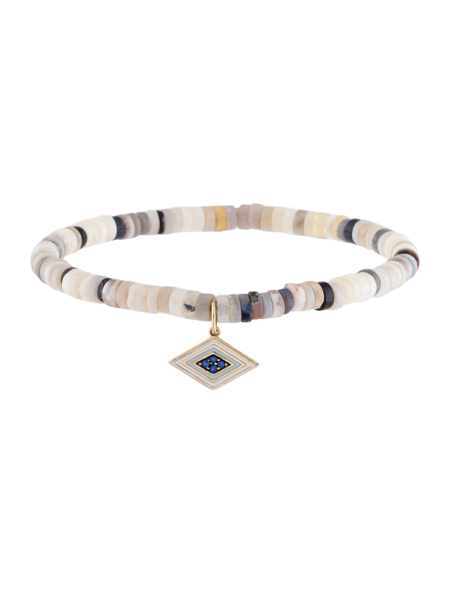 Sydney Evan 14K Enamel, Opal & Sapphire Charm Bracelet