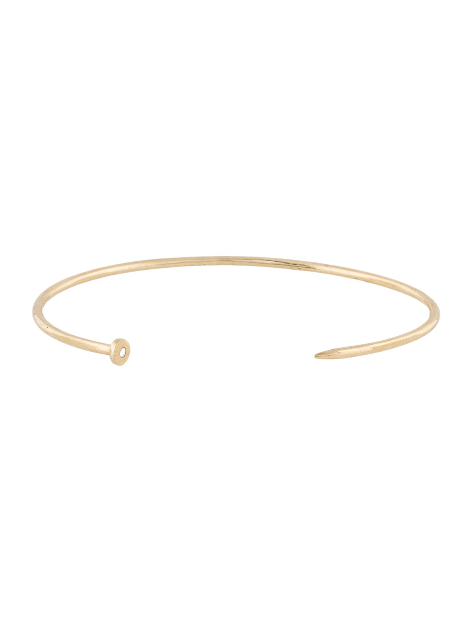 Sydney Evan 14K Diamond Nail Cuff Bracelet