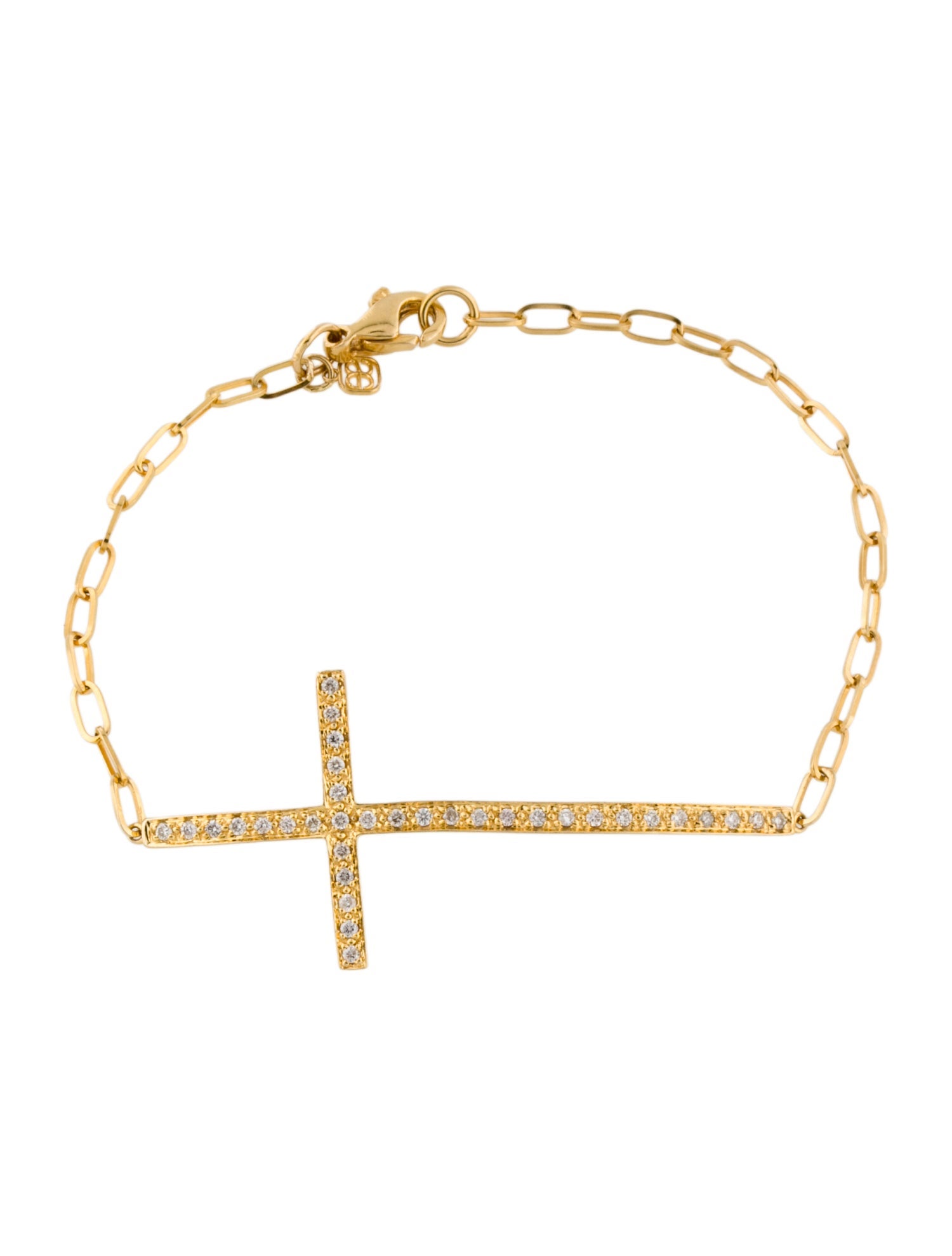 Sydney Evan 14K Diamond Cross Station Bracelet