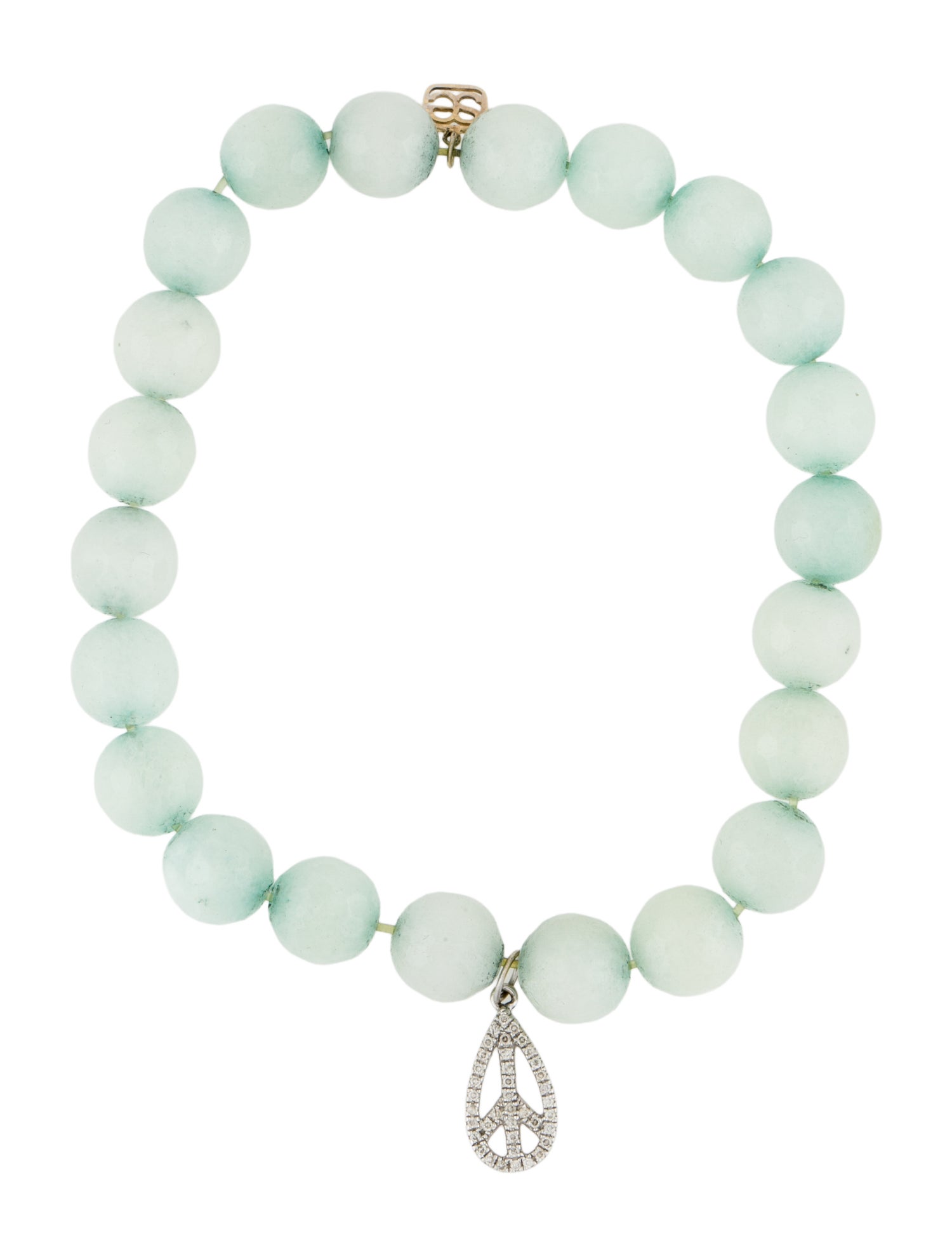 Sydney Evan 14K Dyed Quartzite & Diamond Beaded Bracelet
