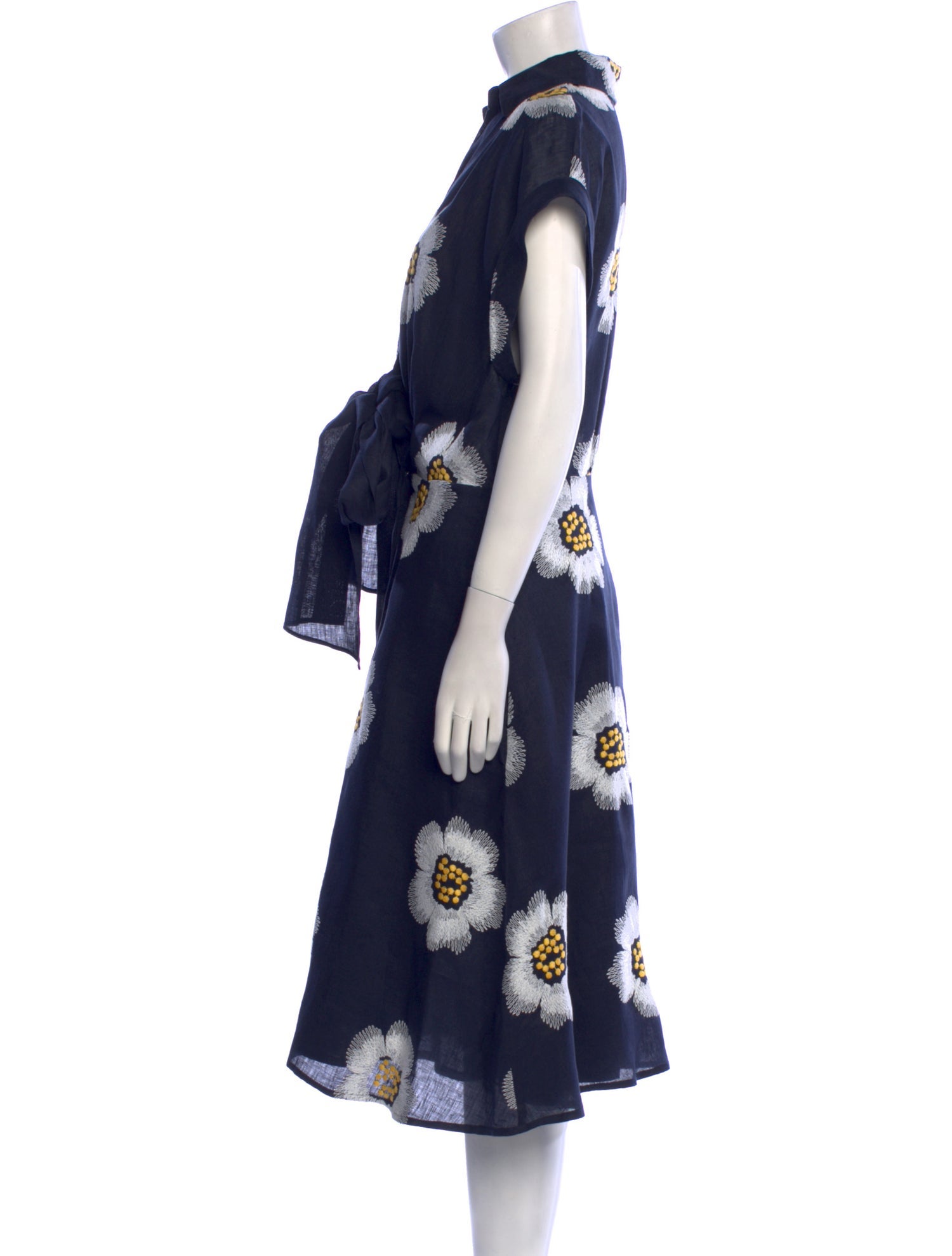 Sylvia Toledano Linen Midi Length Dress