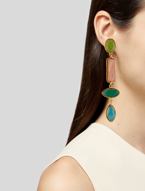 Sylvia Toledano Onyx Quartz Cascade Drop Earrings