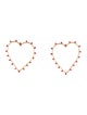 Sylvia Toledano Enamel Dots Heart Hoop Earrings