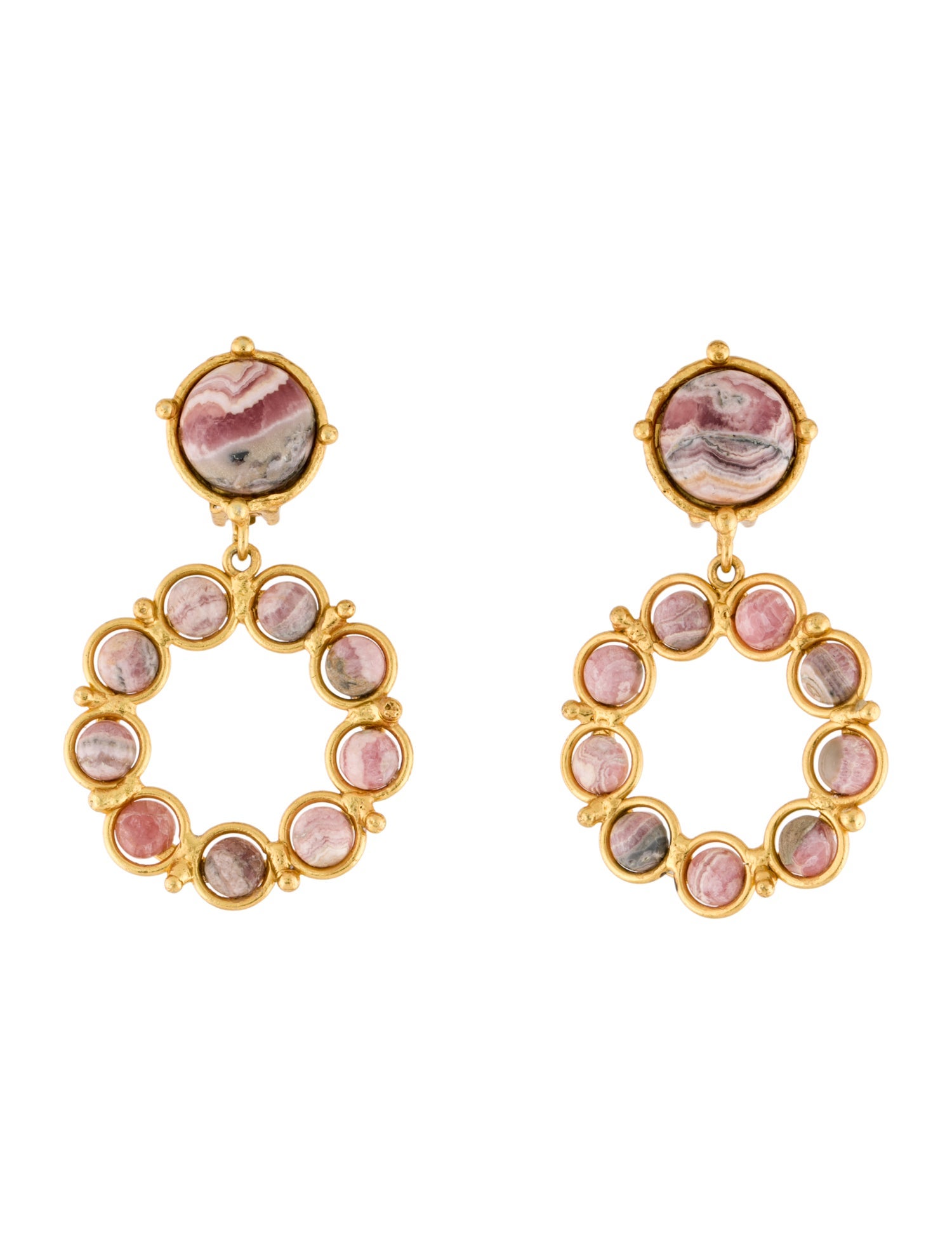 Sylvia Toledano Resin Flower Candies Drop Clip On Earrings