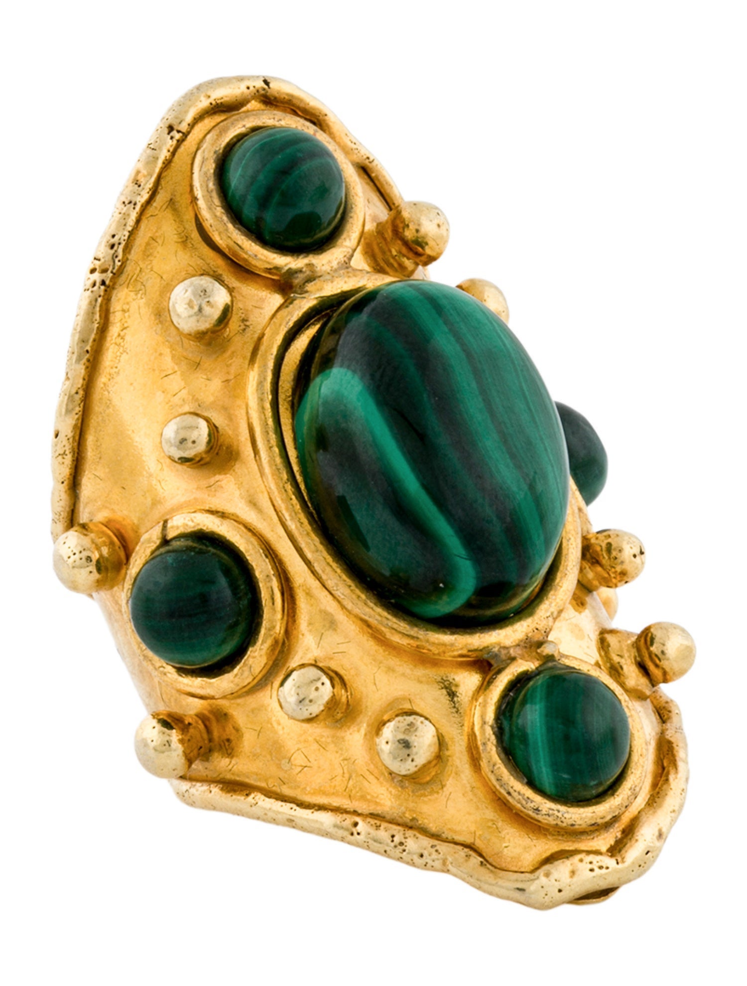 Sylvia Ringer Sylvia Toledano Green Stone Little Byzance Adjustable Cocktail Ring ...