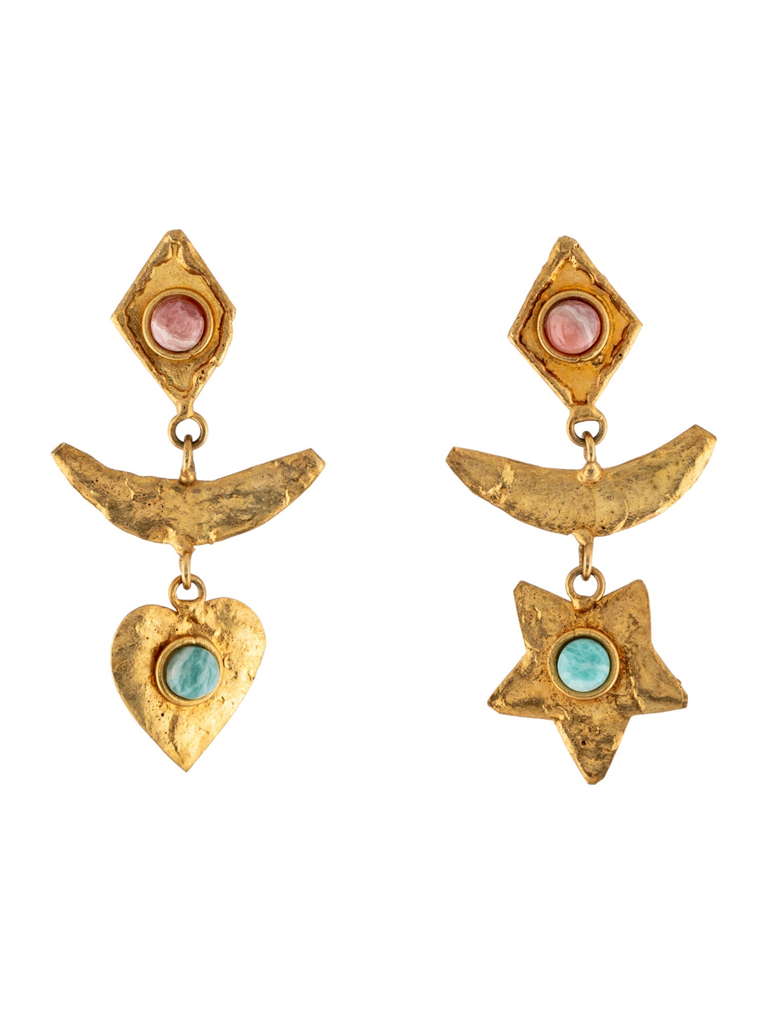 Sylvia Toledano Sol Y Luna Drop Clip-on Drop Earrings