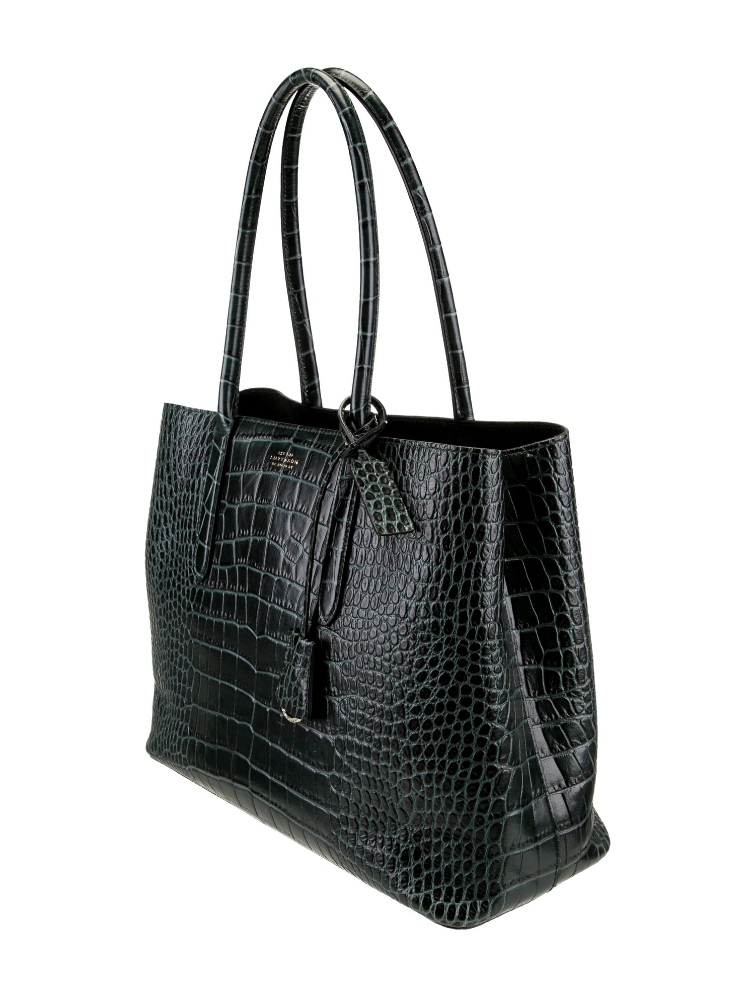 Smythson Embossed Leather Tote
