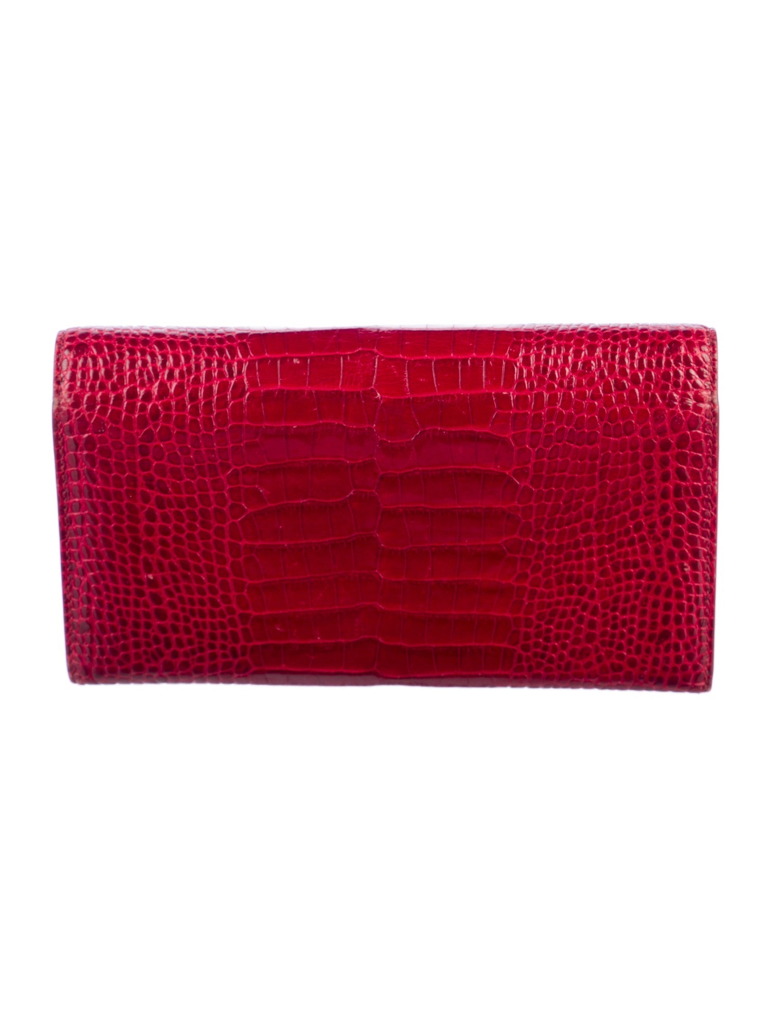 Smythson Embossed Leather Continental Wallet