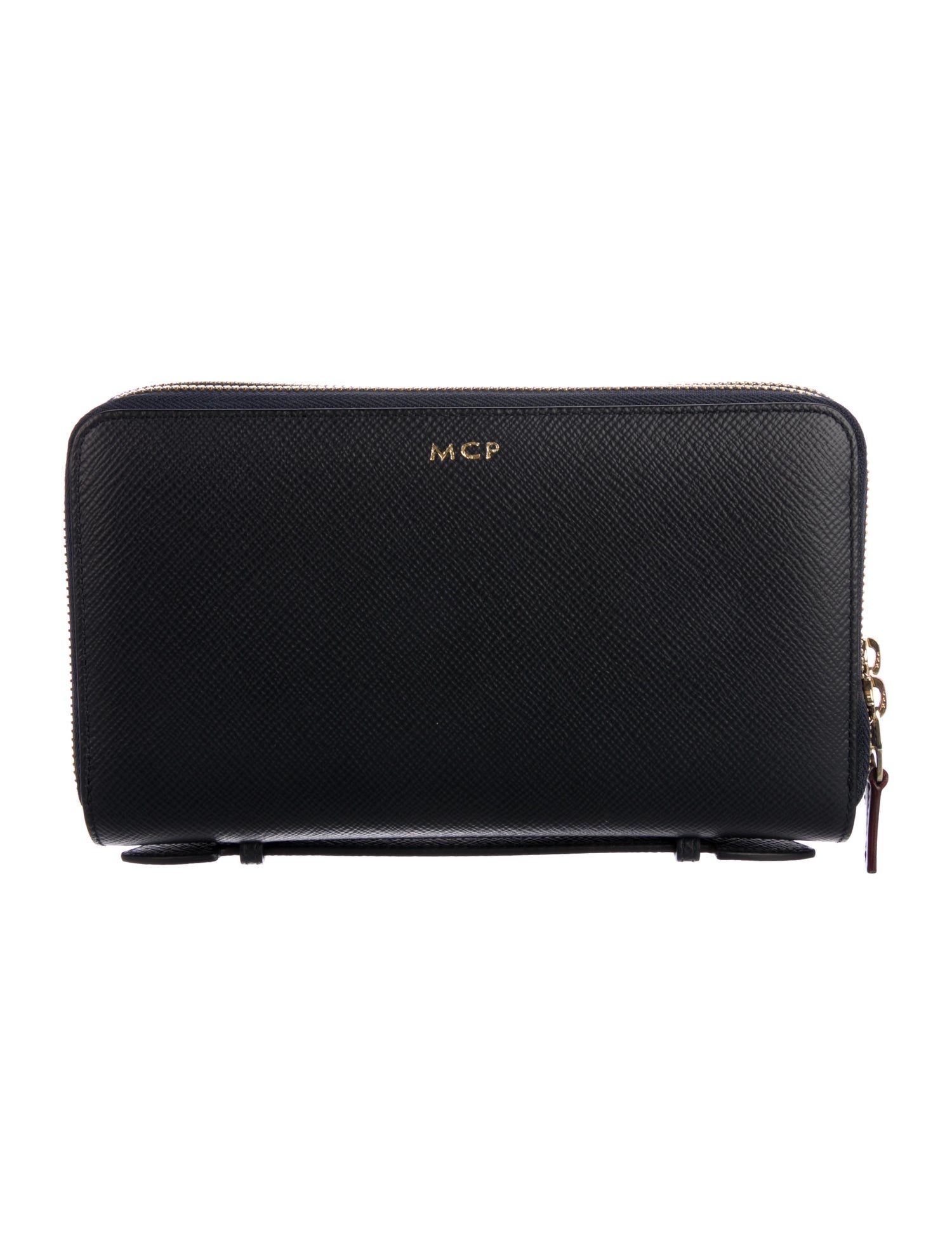 Smythson Embossed Leather Continental Wallet