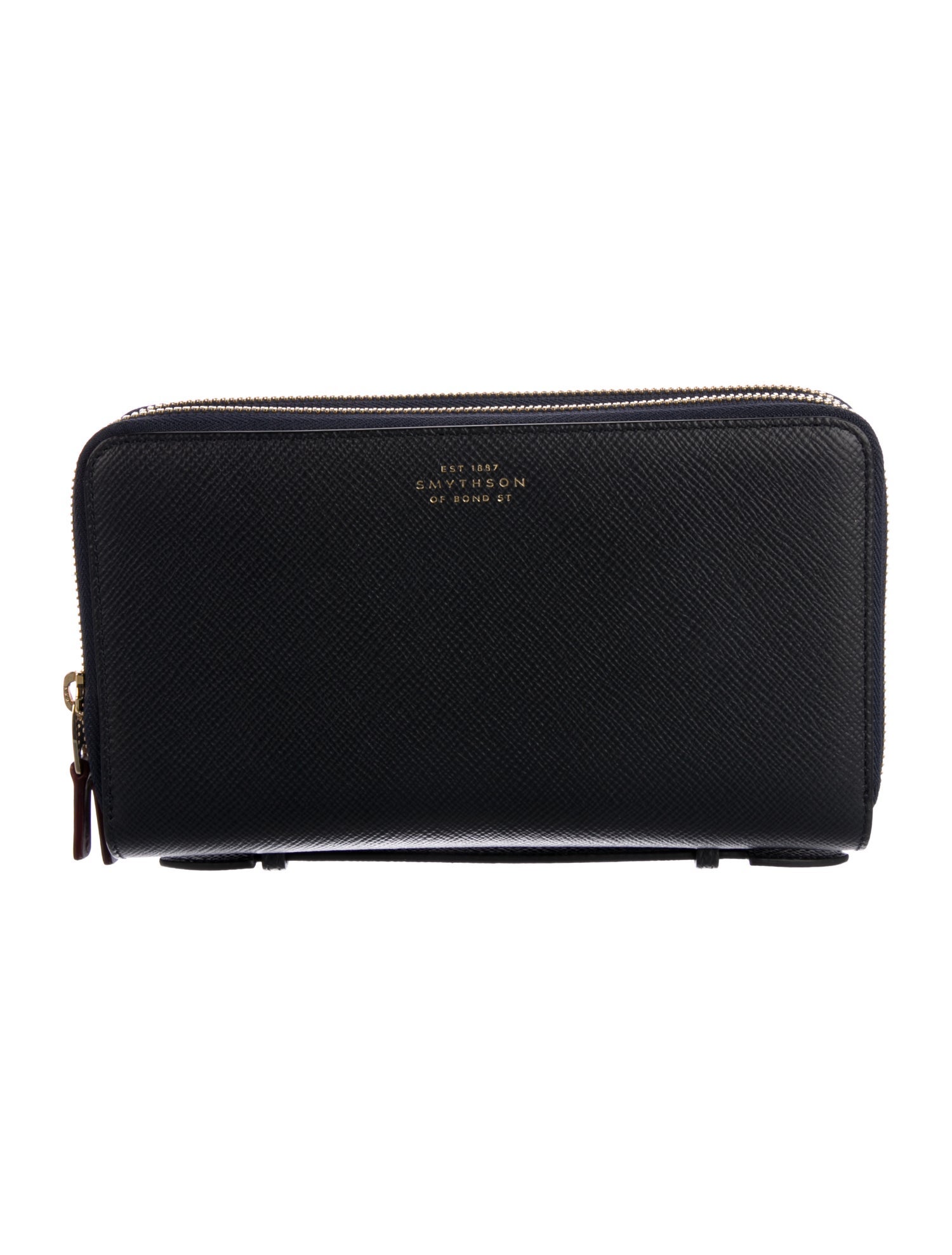 Smythson Embossed Leather Continental Wallet