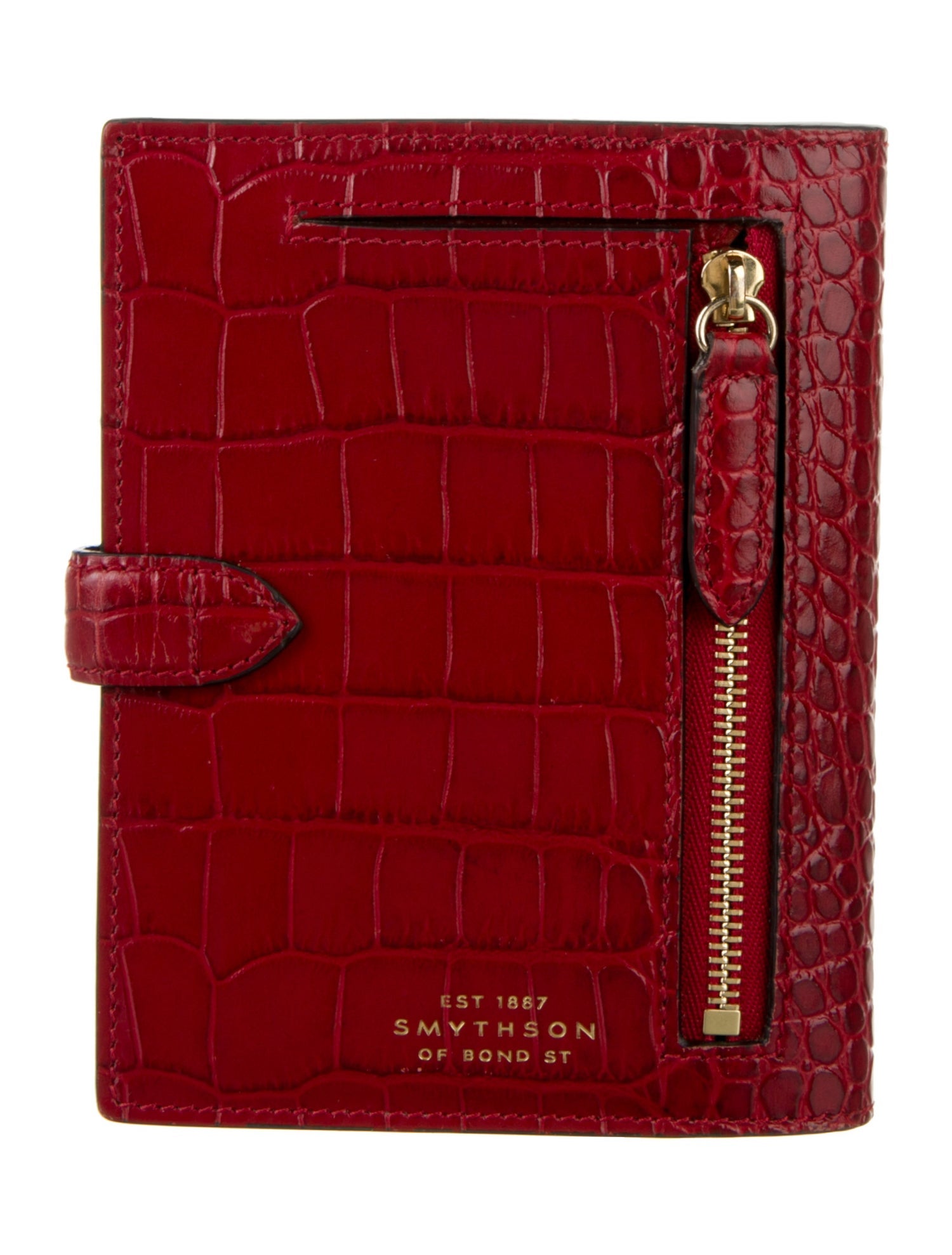 Smythson Embossed Leather Bifold Wallet