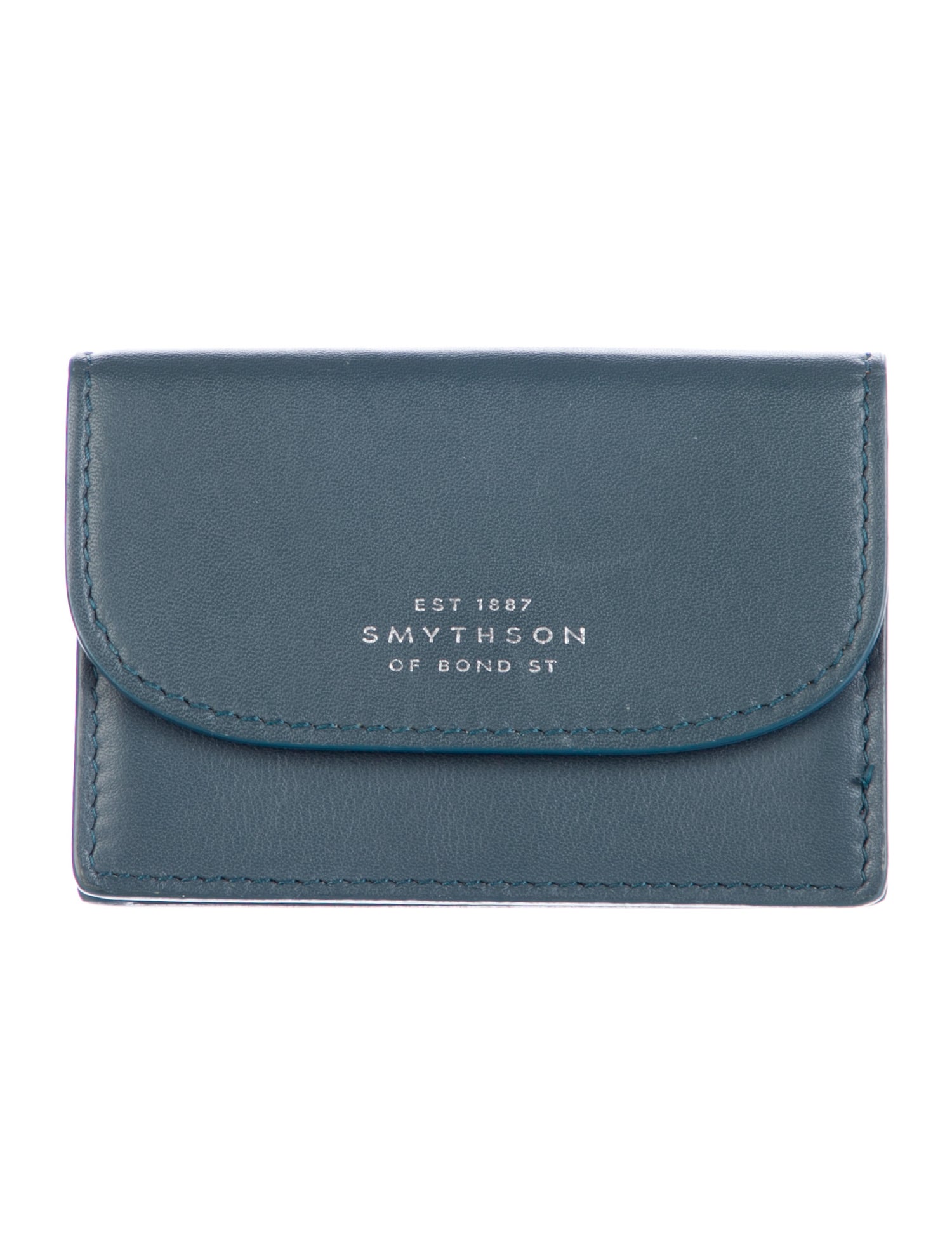 Smythson Leather Graphic Print Wallet