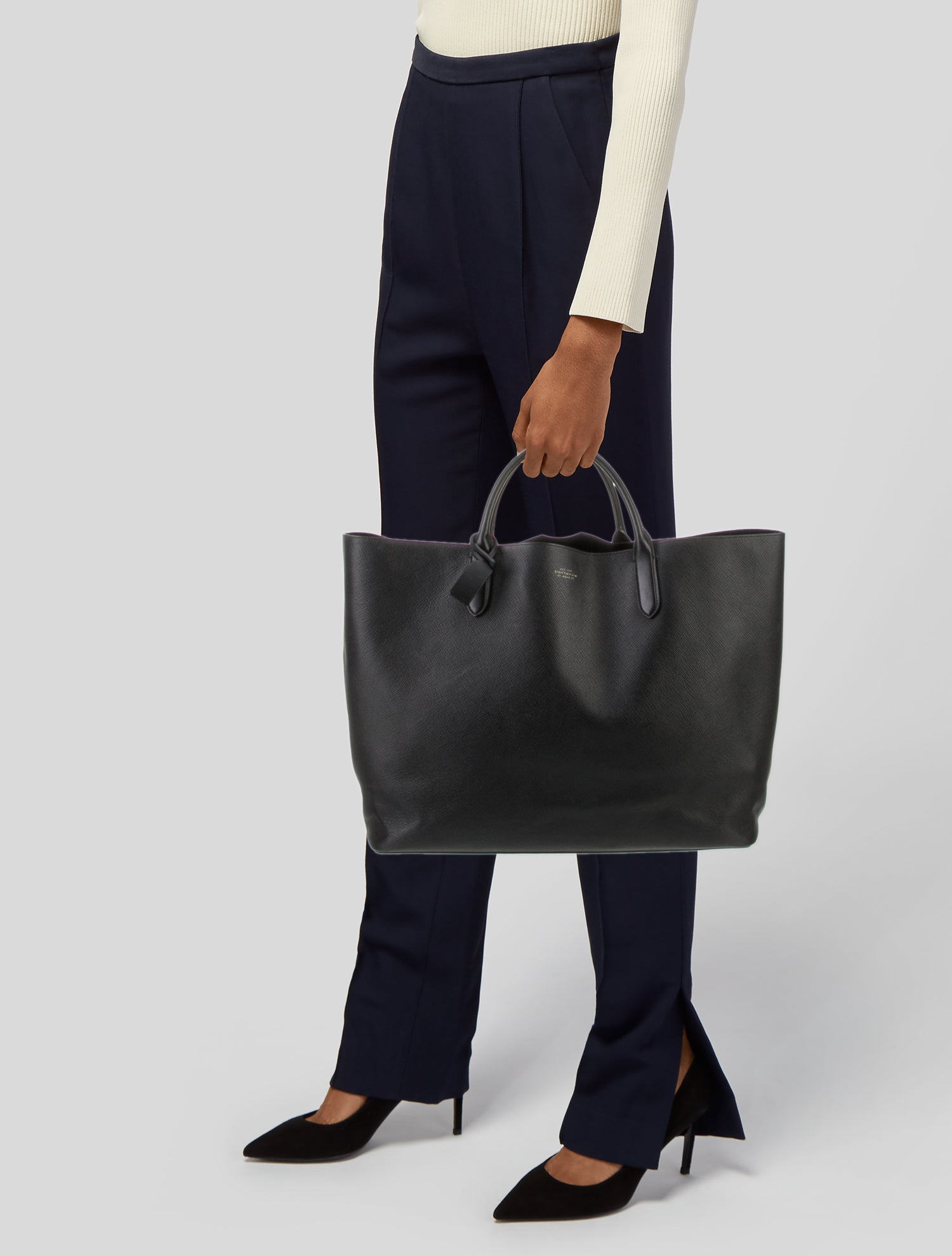 Smythson Saffiano Leather Tote