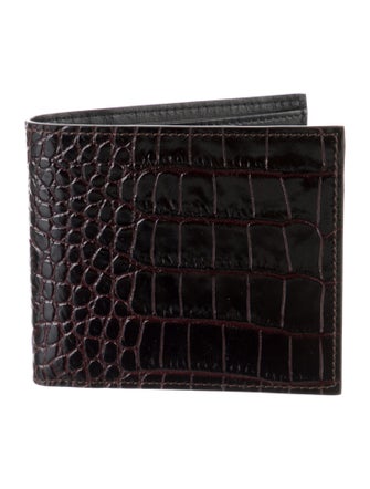 Smythson Alligator Bifold Wallet