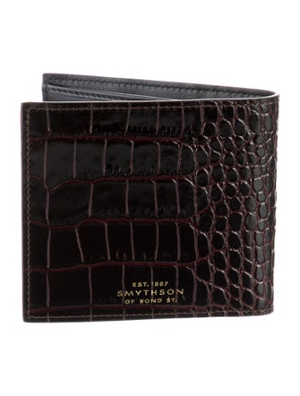 Smythson Alligator Bifold Wallet