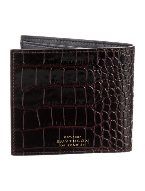 Smythson Alligator Bifold Wallet