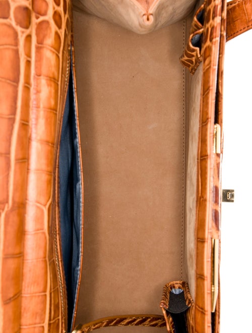 Smythson Embossed Leather Shoulder Bag