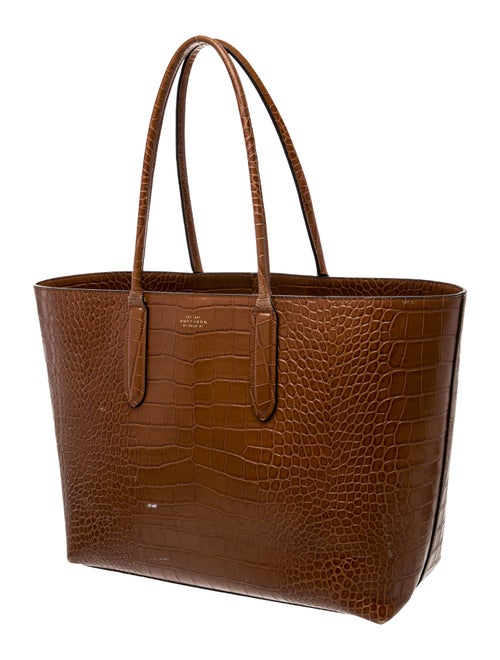 Smythson Embossed Leather Tote