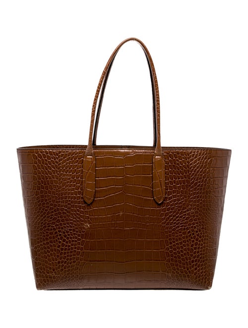 Smythson Embossed Leather Tote