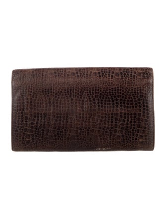 Smythson Embossed Leather Wallet