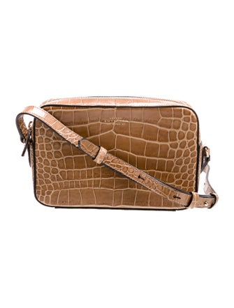 Smythson Embossed Leather Crossbody Bag