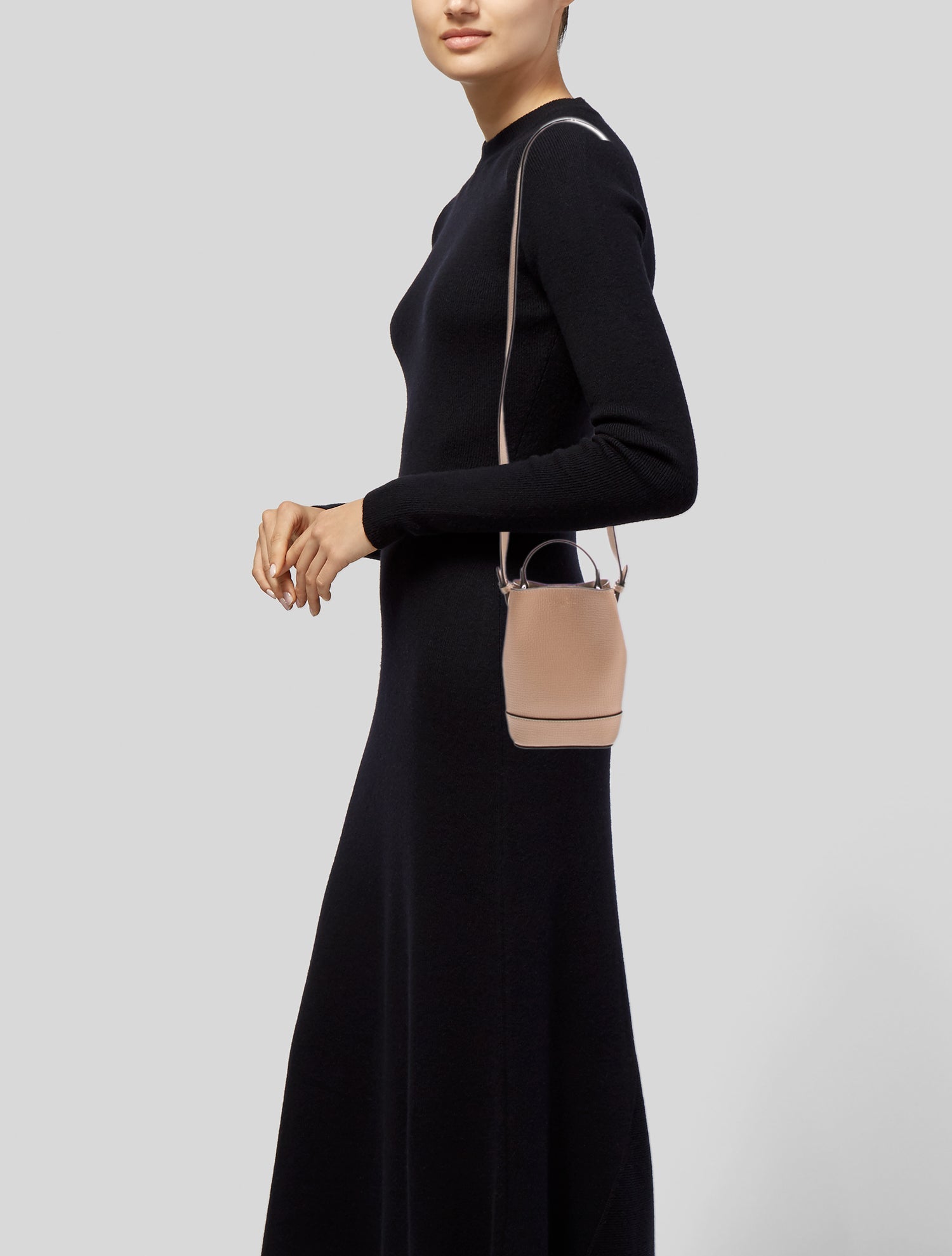 Smythson Leather Bucket Bag