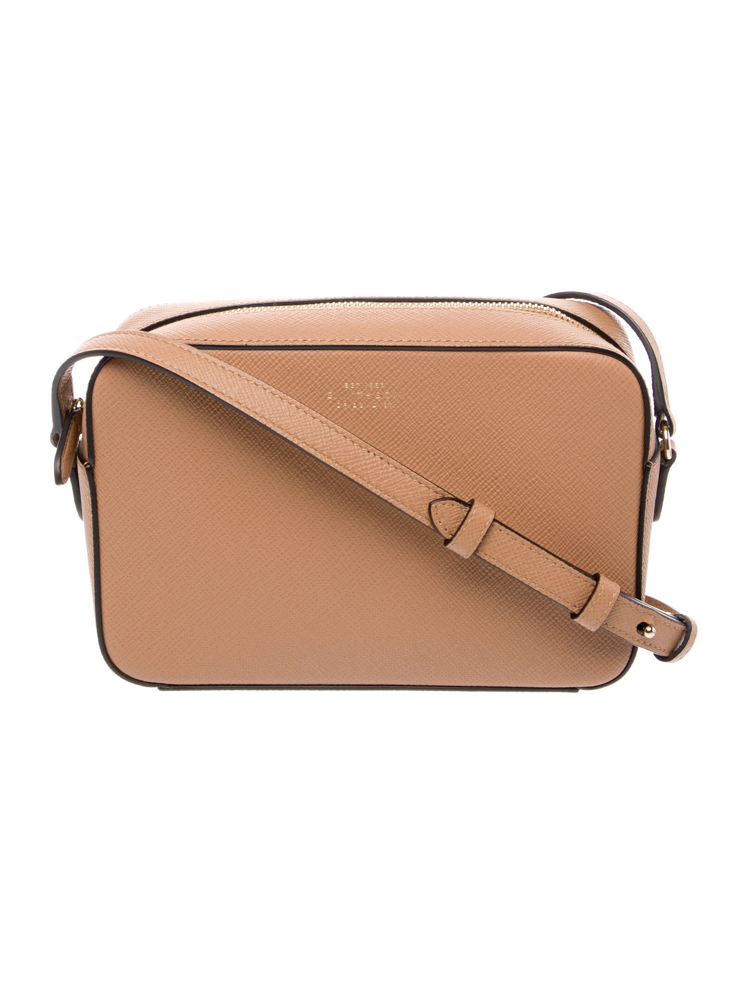 Smythson Saffiano Leather Crossbody Bag