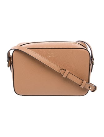 Smythson Saffiano Leather Crossbody Bag